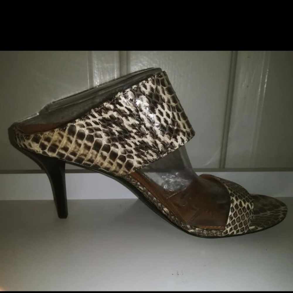 Vince Camuto Brown Snakeskin Heels
